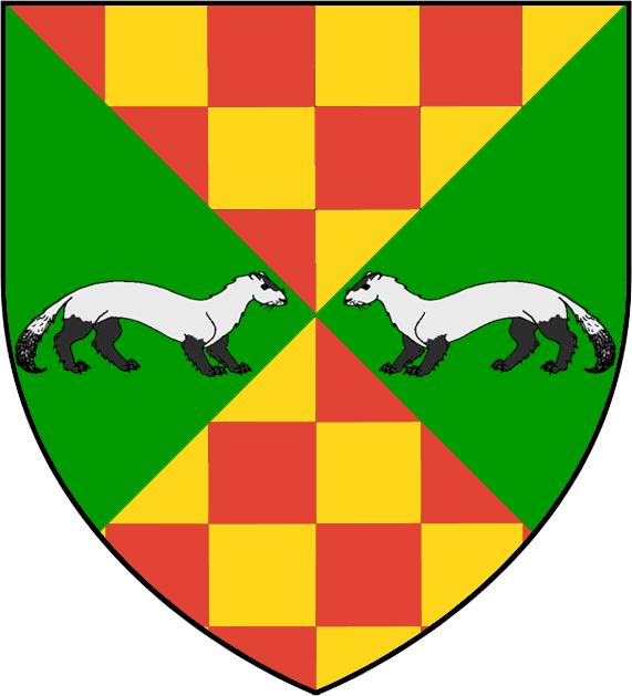 Ferret Heraldry Clipart Frog & Ferret Clip Art (571x629), Png Download