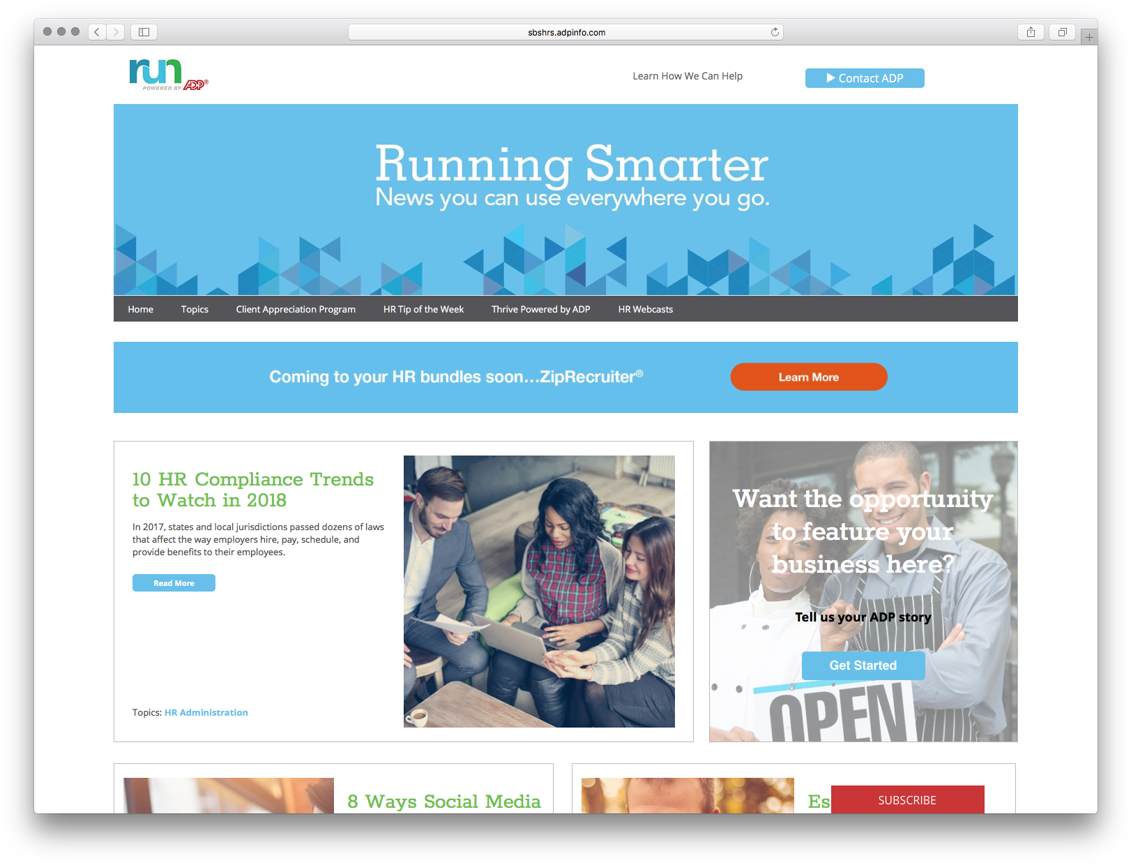 Adp Running Smarter Newsletter Hubspot Development (1637x1251), Png Download