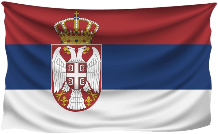 Free Png Download Serbia Wrinkled Flag Clipart Png (850x522), Png Download