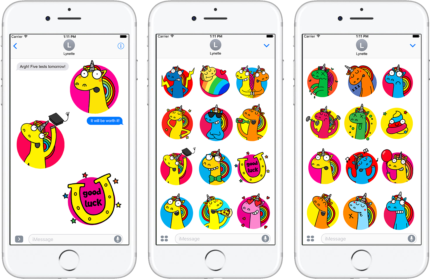 'omgeegee' Unicorn Messenger Stickers Now Available (1534x1056), Png Download
