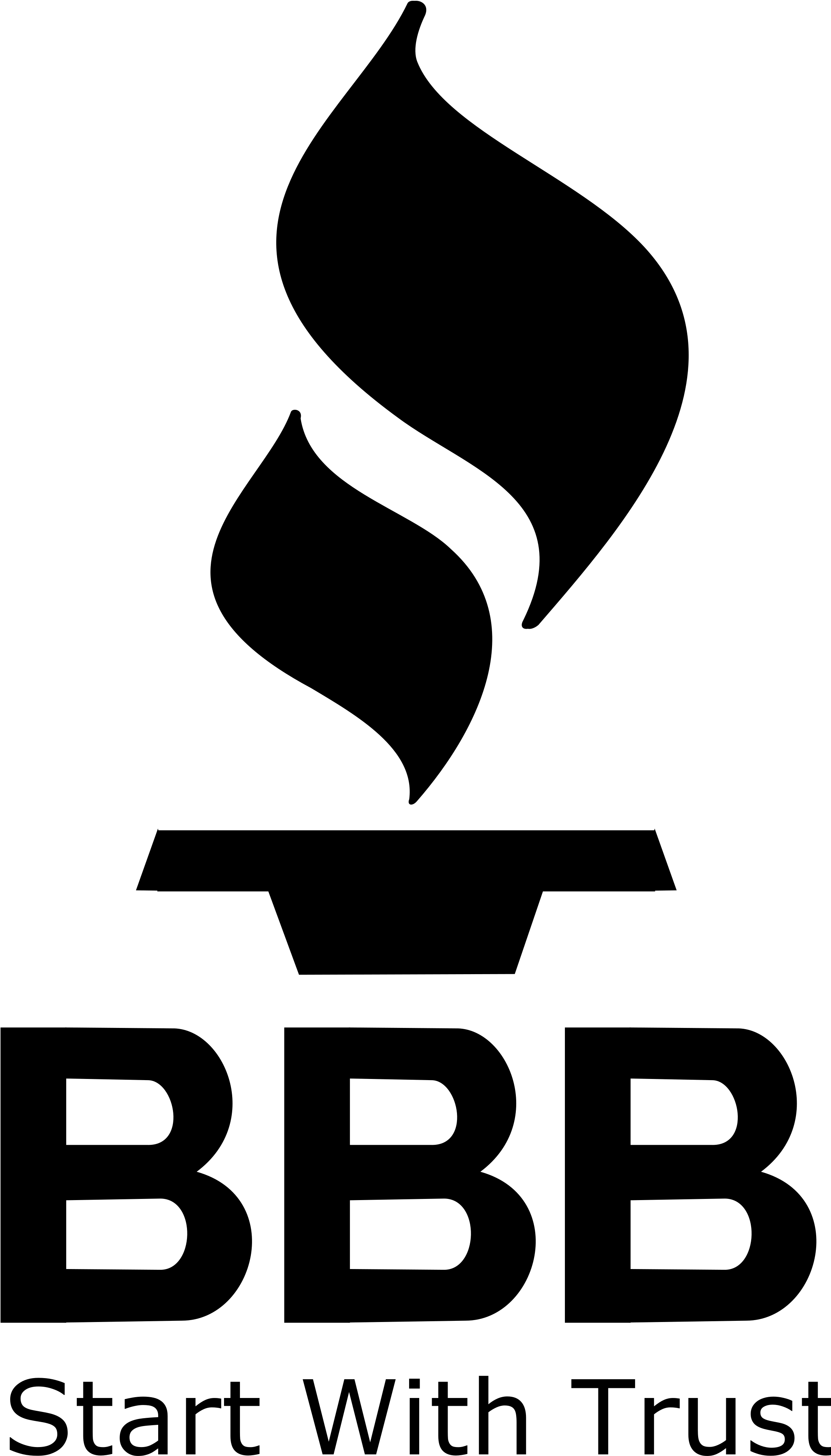Bbb Logo Black And White (2400x4124), Png Download
