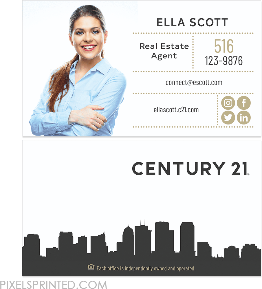 New Century 21 Logo Cards, Century 21 Business Cards, (1024x1024), Png Download