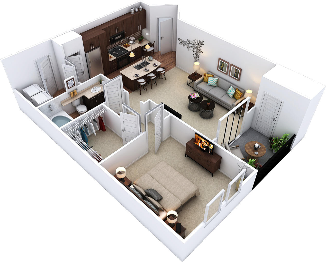 Suite A Floorplan (2000x1124), Png Download