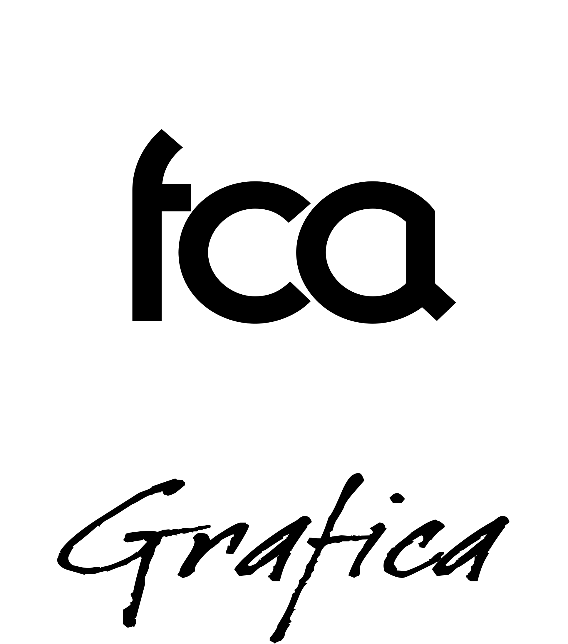Fca Grafica Logo Black And White (2400x2400), Png Download