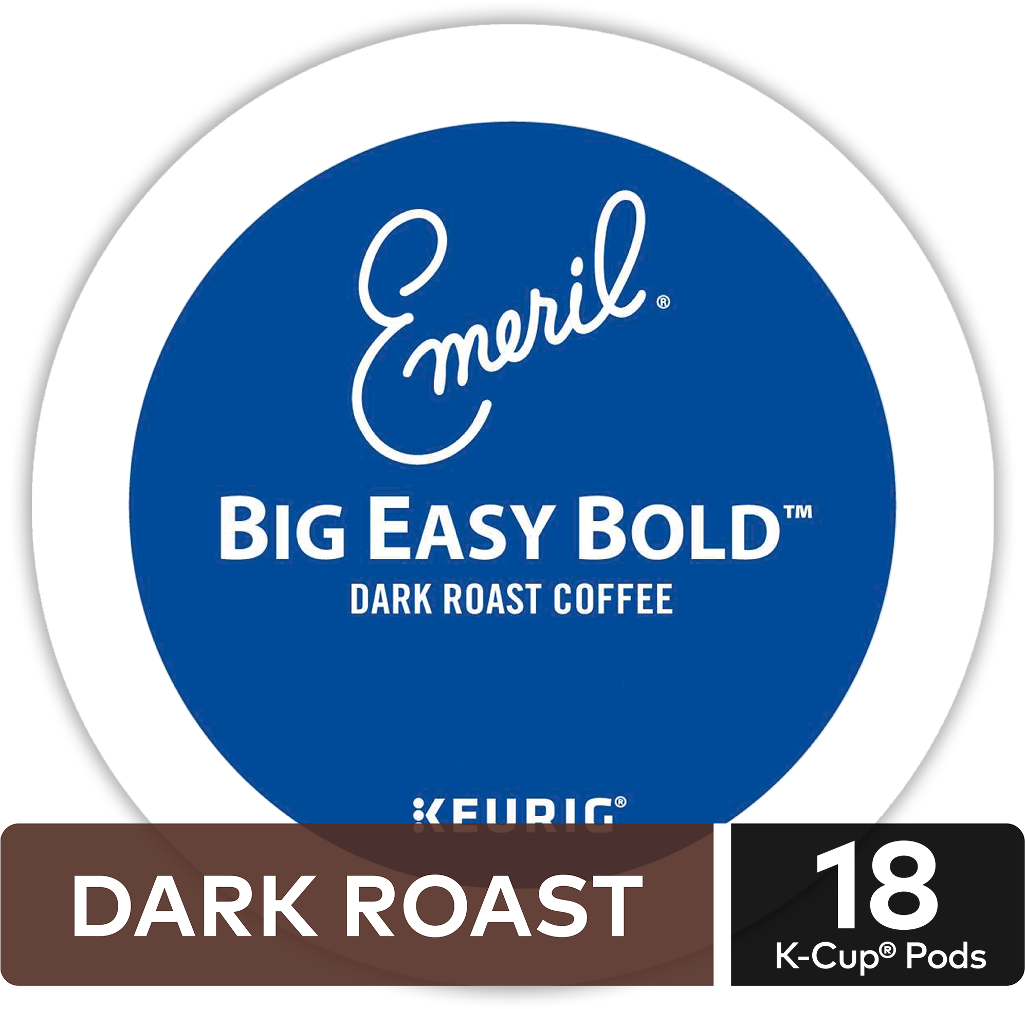 Emeril's Big Easy Bold Coffee, Keurig K-cup Pods, Dark (2000x2000), Png Download