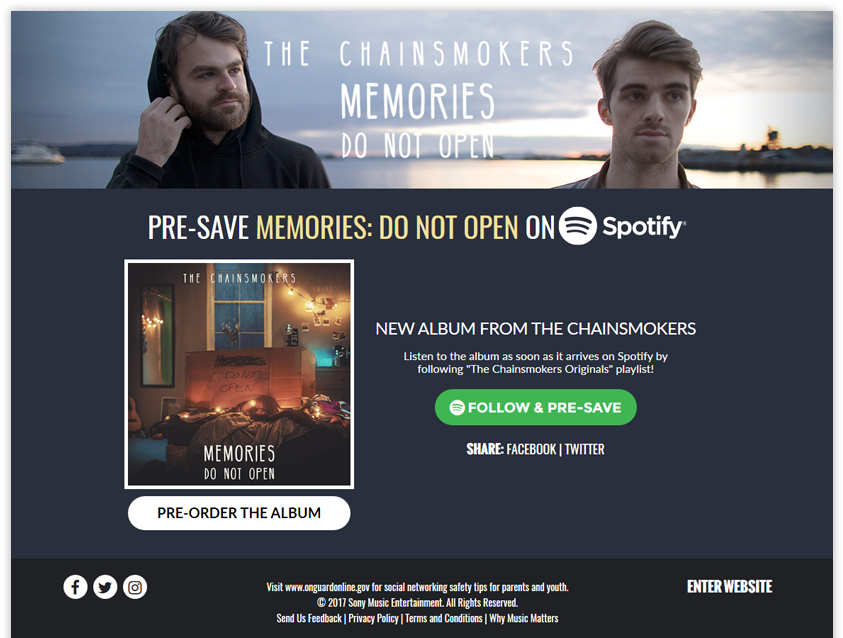 The Chaimsmokers Presave For Spotify (1200x650), Png Download