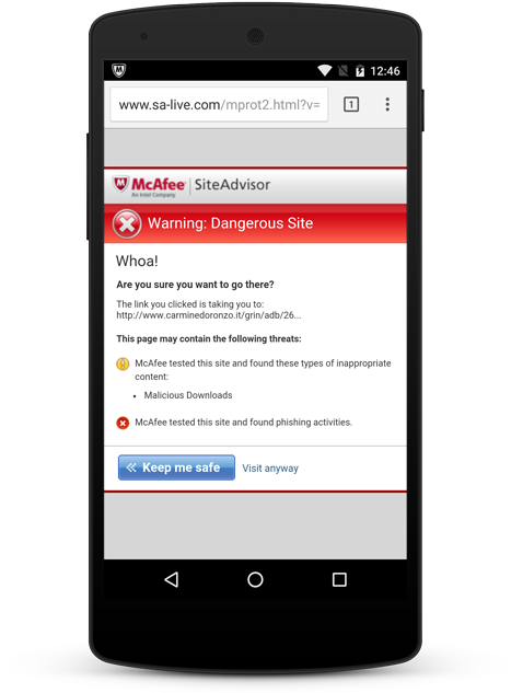 Mcafee Mobile Security (513x640), Png Download