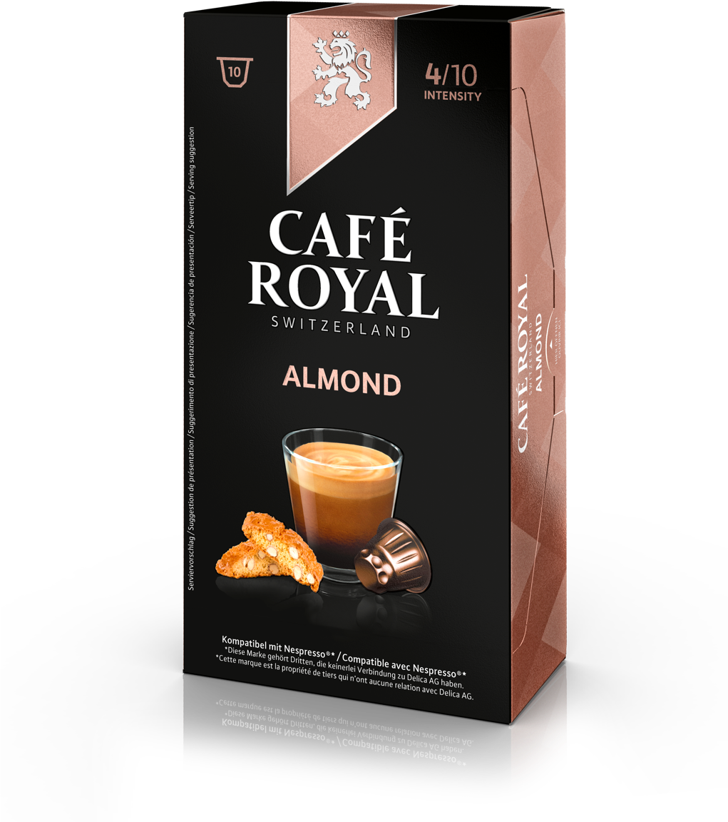 Cafe Royal Mandel Flavoured Kaffee Kapseln Nespresso (1020x1300), Png Download