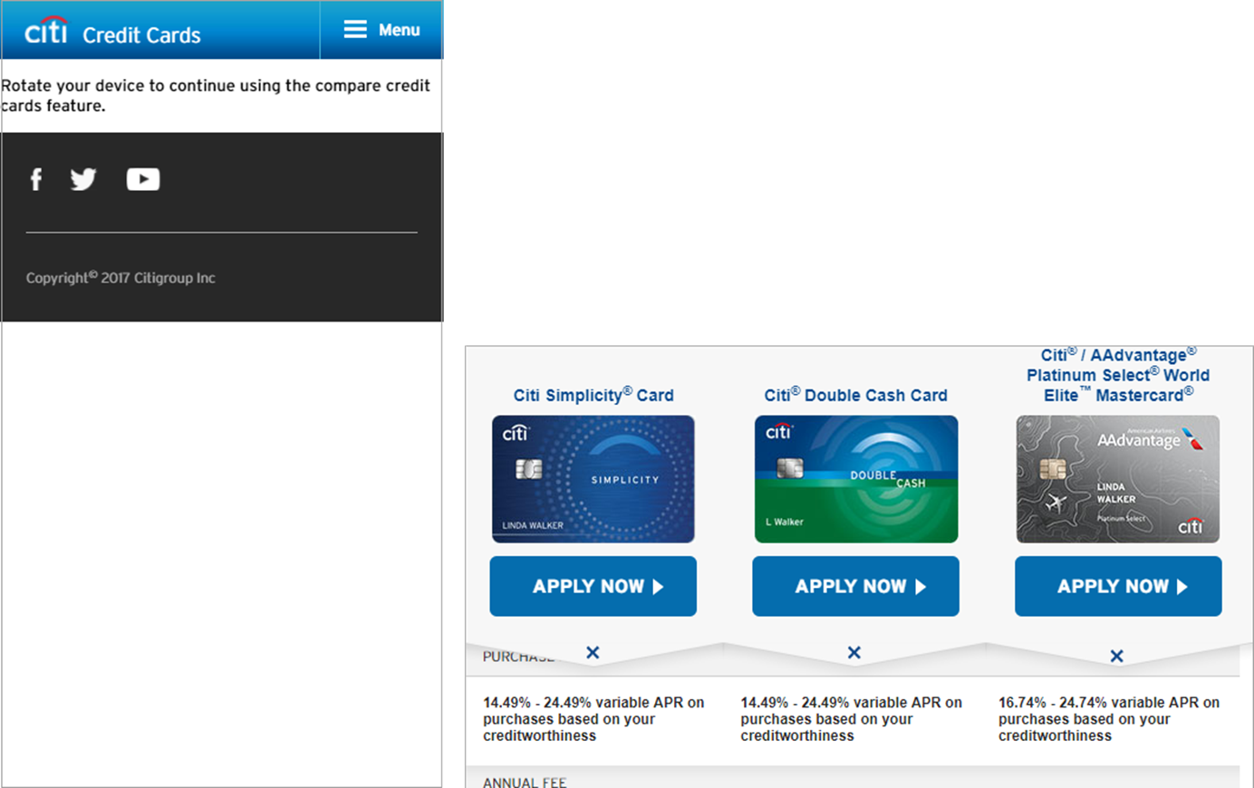 To Compare Credit Cards On Citi (1384x870), Png Download
