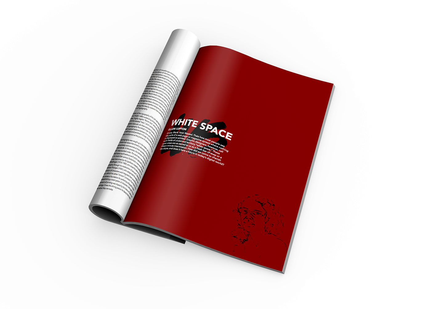 A Magazine Layout Based On Japanese Influence On Colour (1400x1006), Png Download