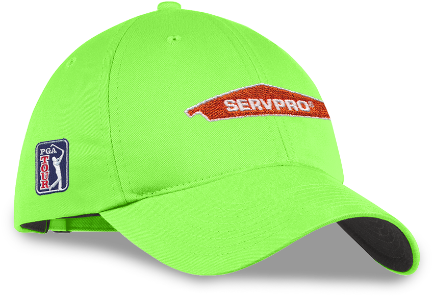 Servpro®/pga Tour Nike Twill Green Cap (850x600), Png Download