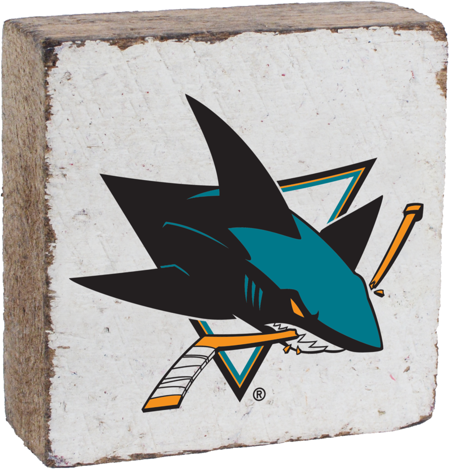San Jose Sharks Rustic Block (1024x1024), Png Download