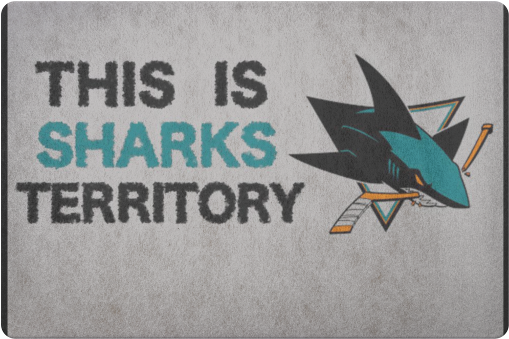 San Jose Sharks Welcome Doormat Hockey Decor Sports (1024x1024), Png Download