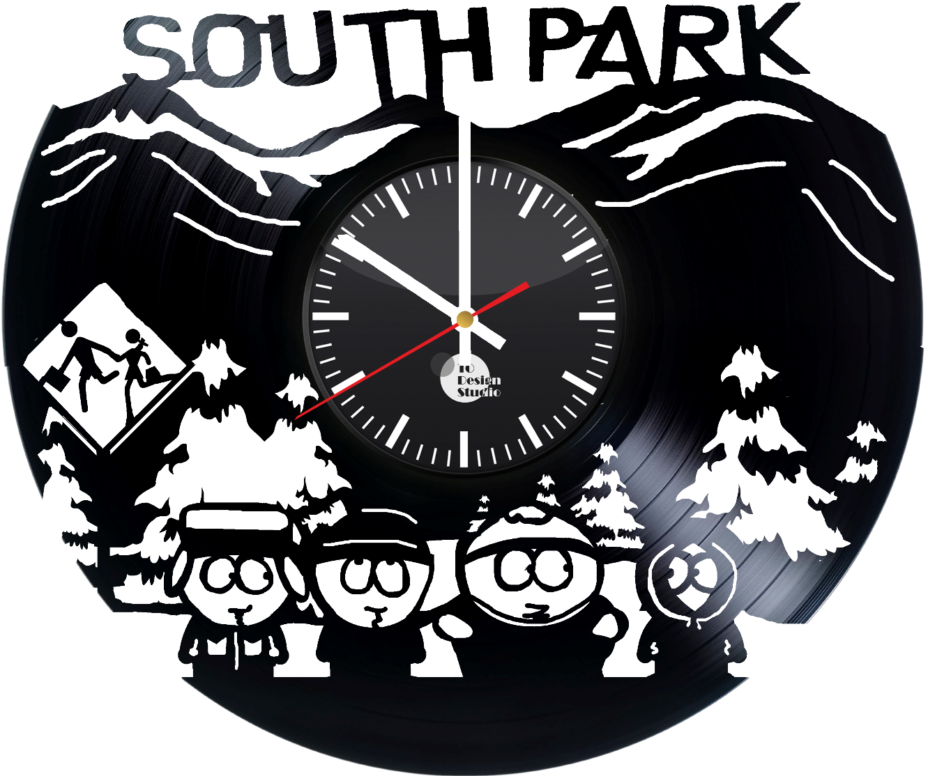 South Park Handmade Vinyl Record Wall Clock Fan Gift (1500x1500), Png Download