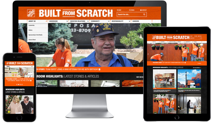 Homedepot Responsive (1000x563), Png Download