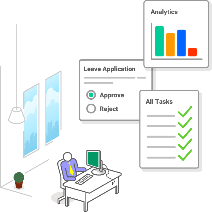 Gain Visibility Into Each Employee's Workday And Track (736x738), Png Download