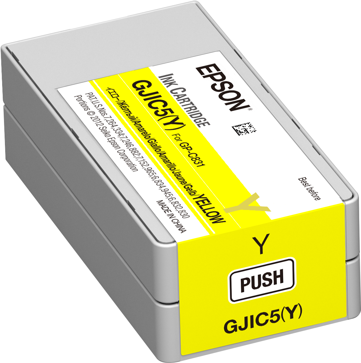Epson Gp-c831 Yellow Pigment Ink Cartridge (1250x1250), Png Download