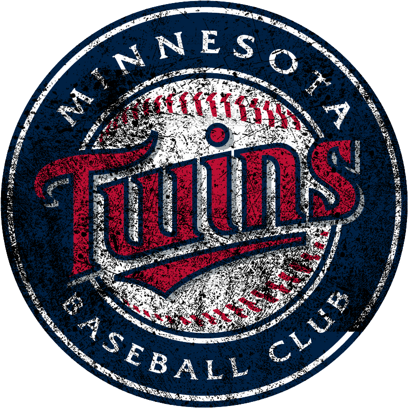Minnesota Twins 2010-pres Primary Logo Distressed Iron (822x1086), Png Download