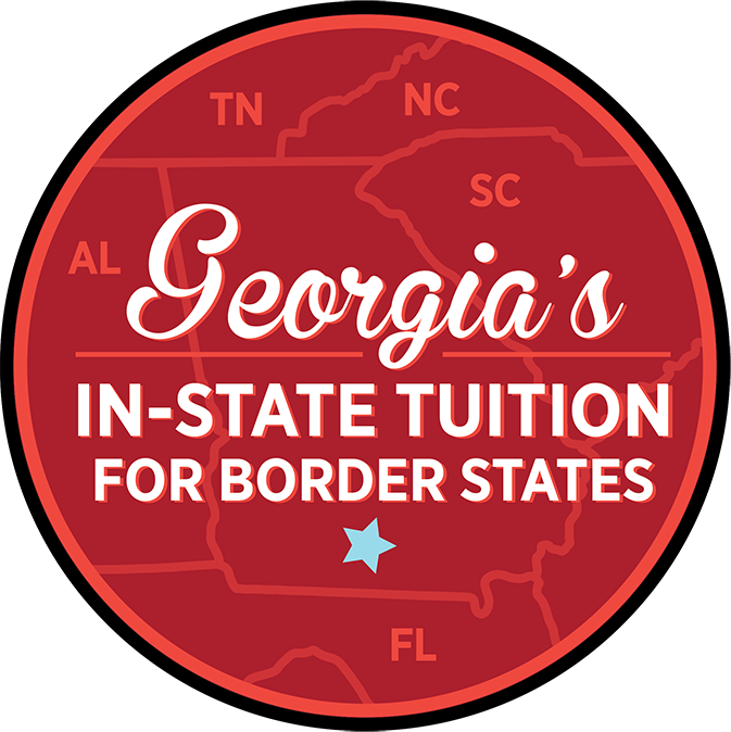 Georgia's In-state Tuition For Border States (673x674), Png Download