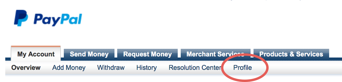 Click The Profile Link At The Top Of Paypal Overview (1200x360), Png Download