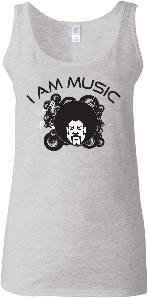 I Am Music Ii Gildan Ladies' Softstyle Fitted Tank (1155x1155), Png Download