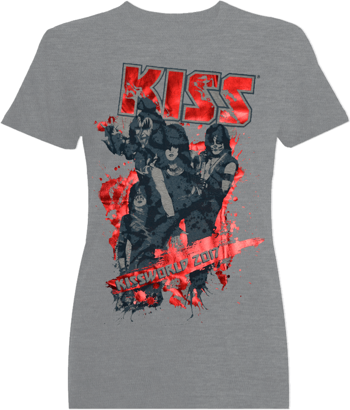 Kissworld Ladies Grey With Red Shiny Letters (1000x1000), Png Download