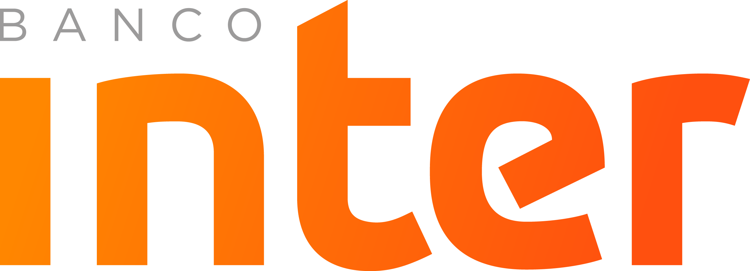 Logo Banco Inter Degrade (2587x936), Png Download