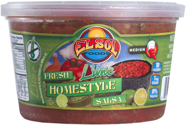 Lime Medium Salsa 16oz (1200x801), Png Download