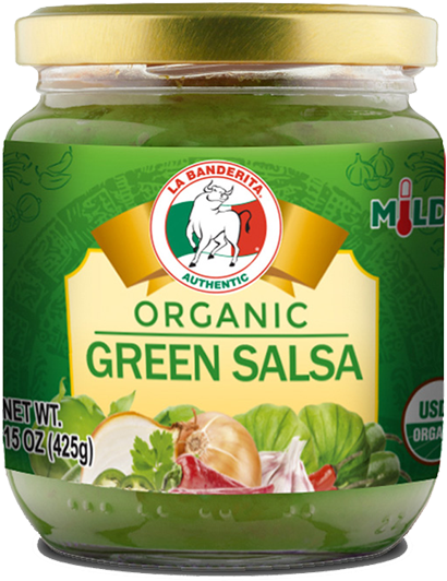 Green Organic Salsa (712x882), Png Download