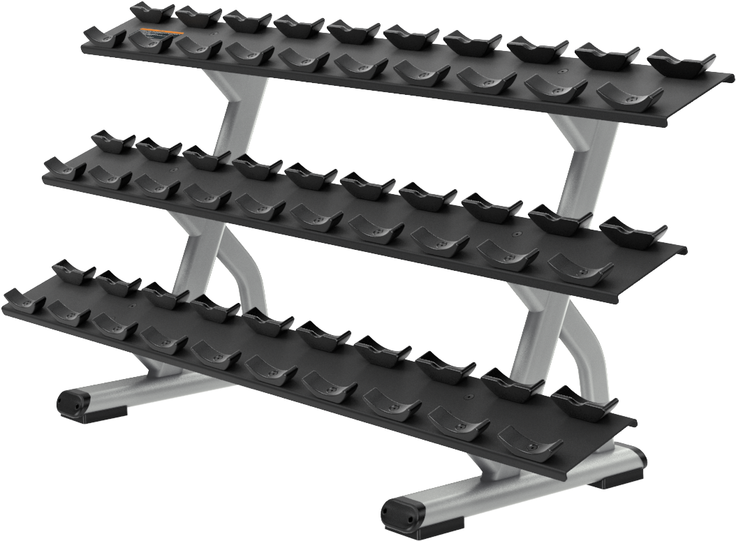 Precor 3 Tier 15 Pair Dumbbell Rack Dbr0815 (1920x1080), Png Download