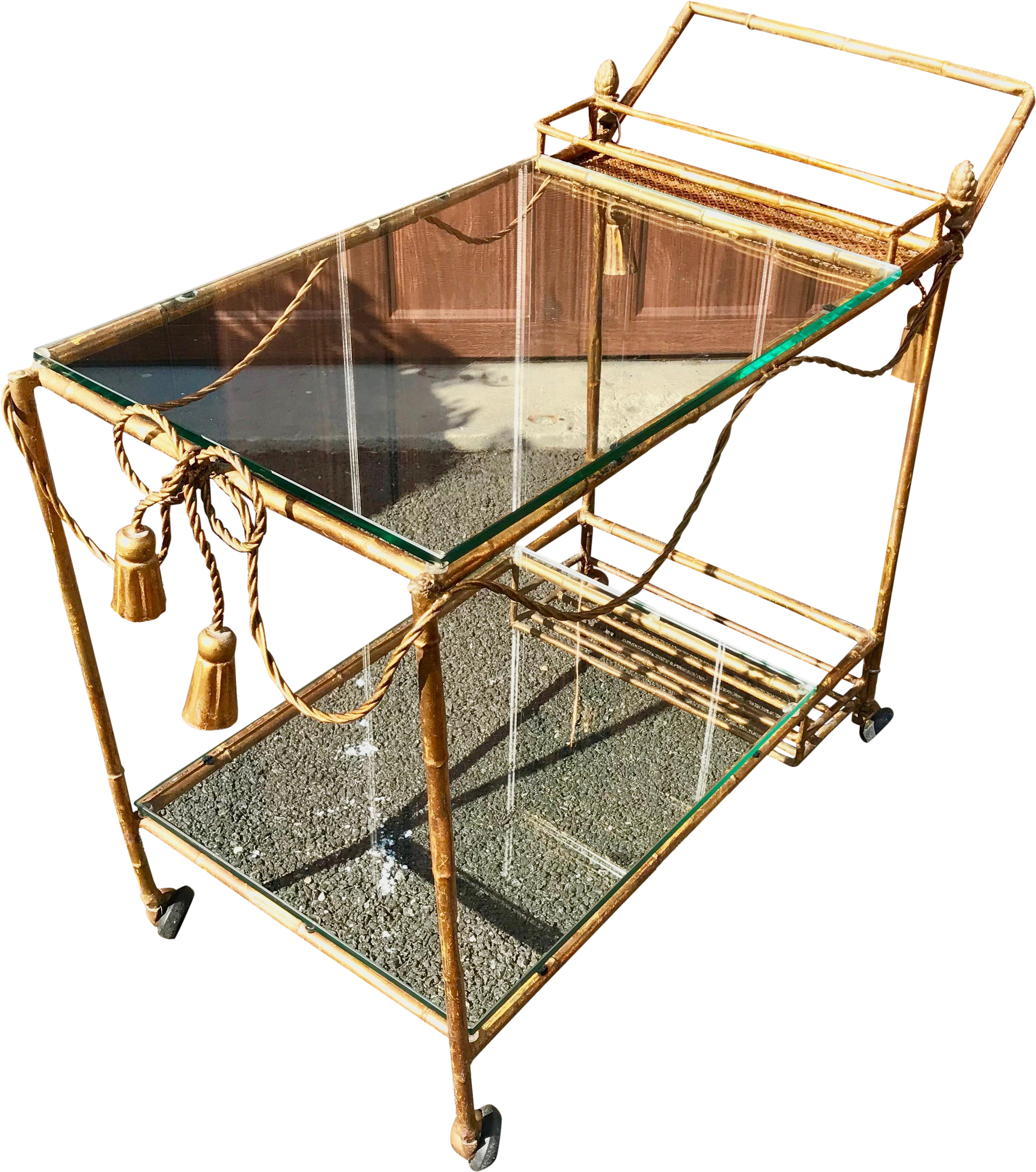 Italian Neoclassical-hollywood Regency Gilt Metal Bar (2589x2927), Png Download