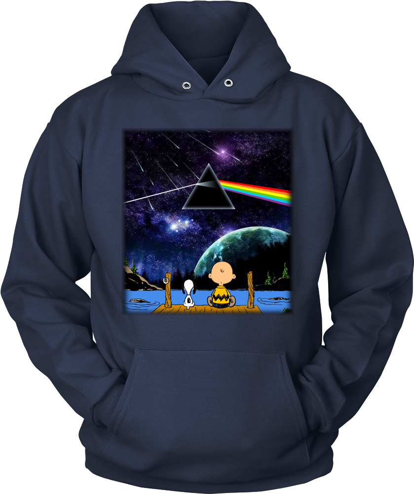 Snoopy And Charlie Brown Pink Floyd Galaxy Universe (1000x1000), Png Download
