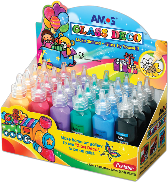 Stained Glass Paints For Children Classical (606x704), Png Download