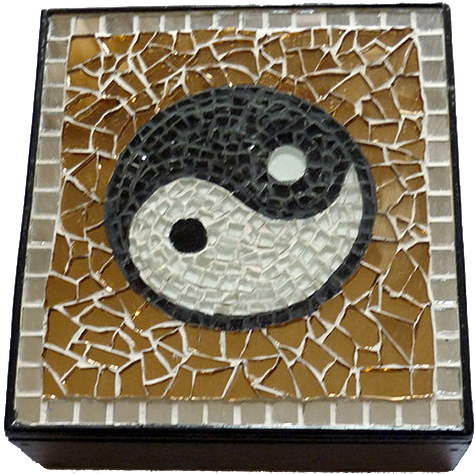 Caja Mosaico Ying-yang (600x600), Png Download