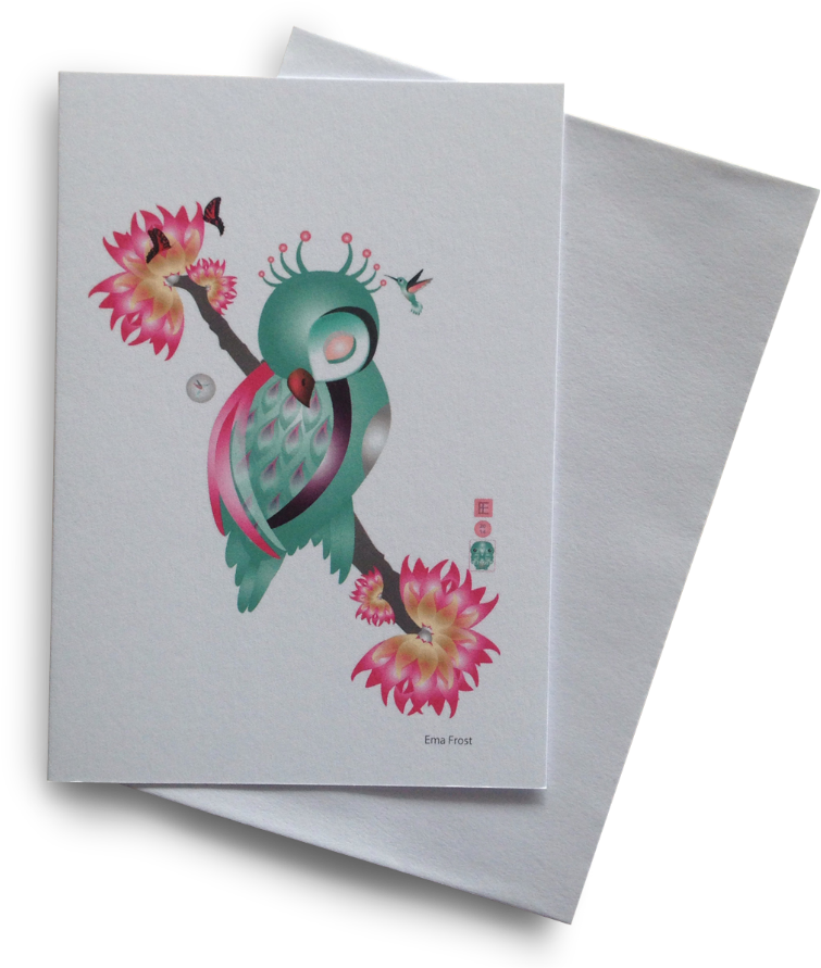 Sleeping Ruru Poppy Card (900x900), Png Download
