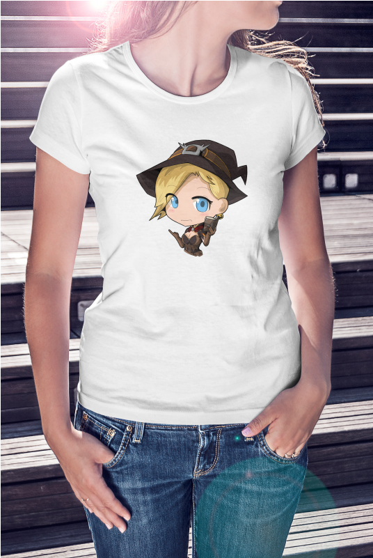 Overwatch Mercy Póló (800x800), Png Download