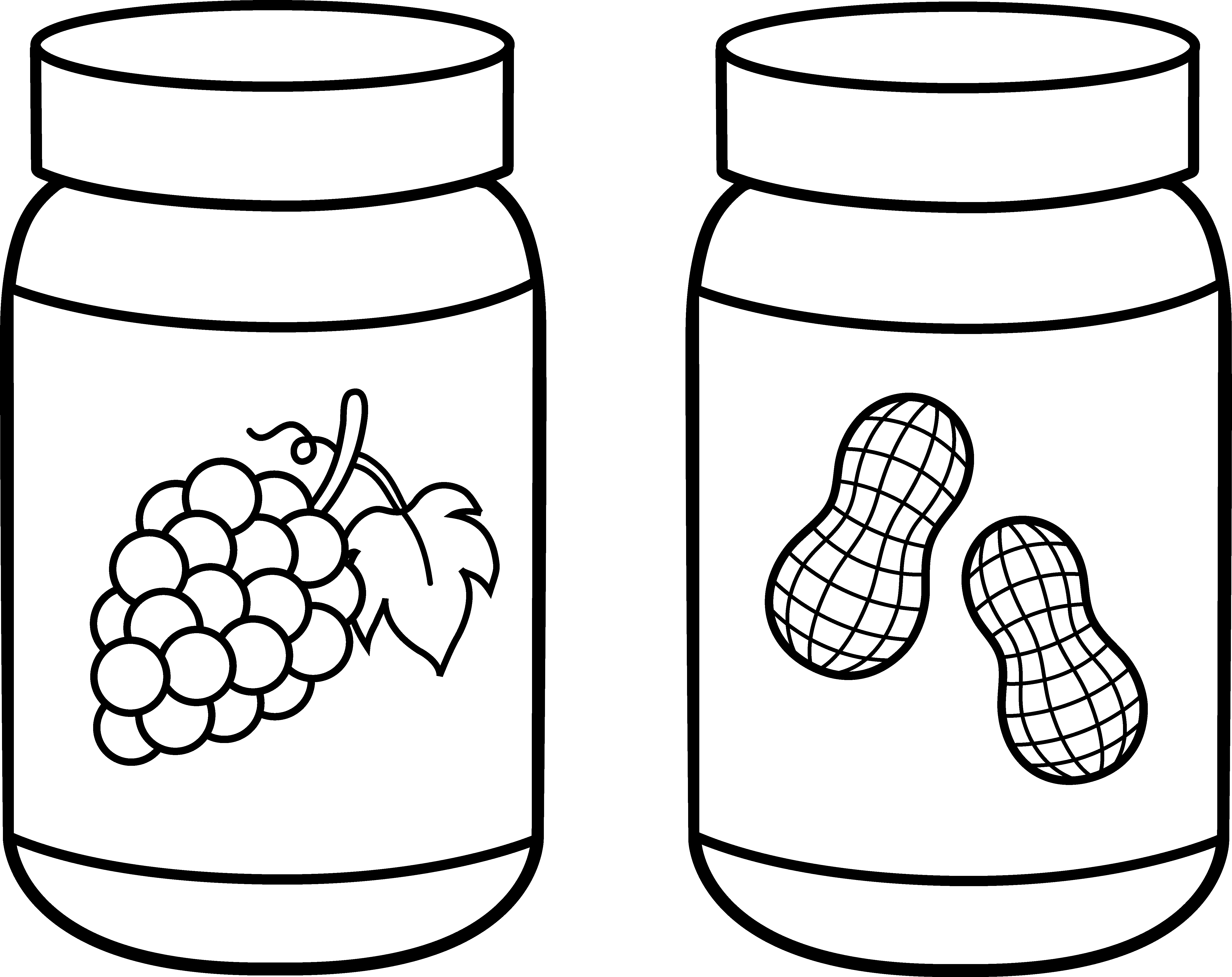 Peanut Drawing At Getdrawings - Peanut Butter For Coloring (550x436), Png Download