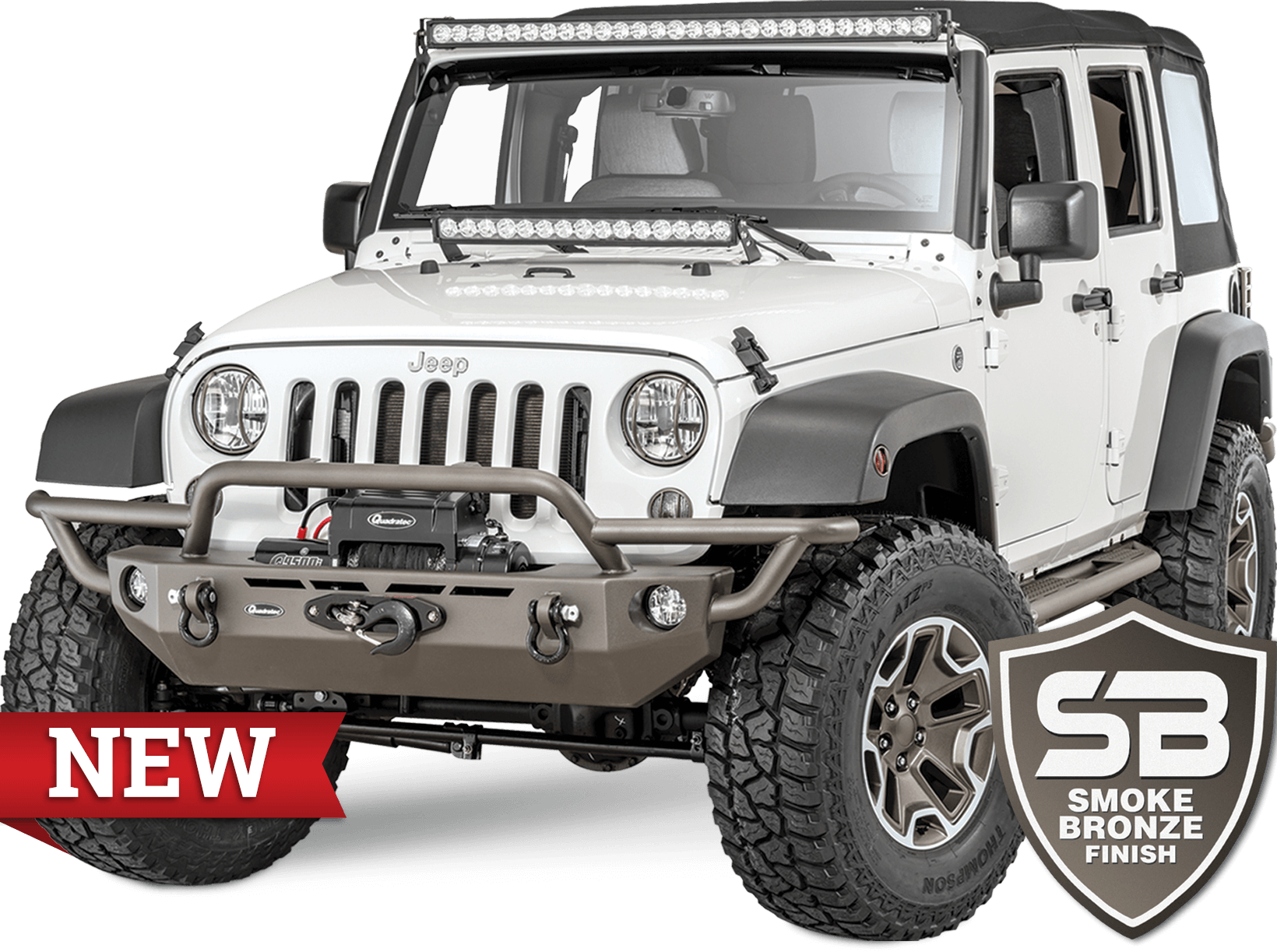 Smoke Bronze Bumpers & Accessories - Jeep Wrangler (1640x1223), Png Download
