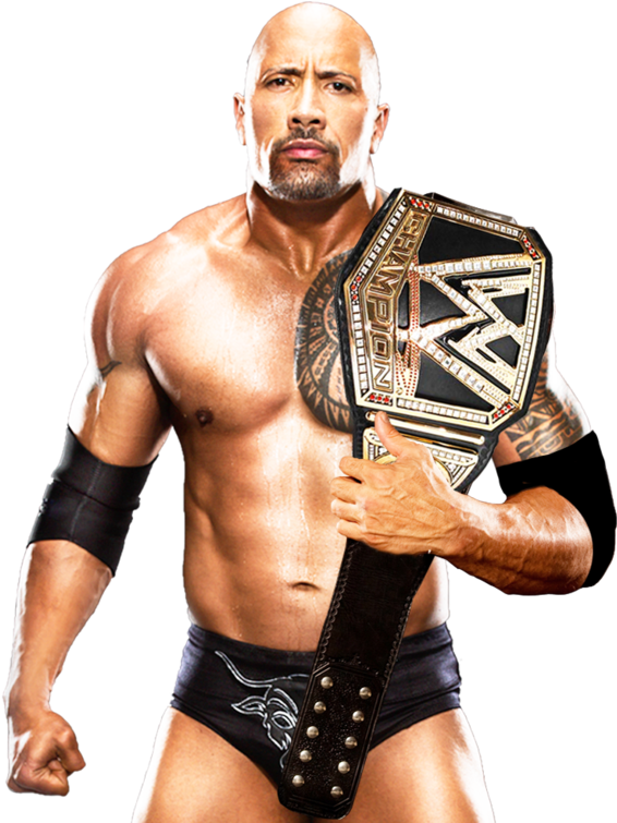 The Rock - Rock Wwe Champion Png (600x754), Png Download