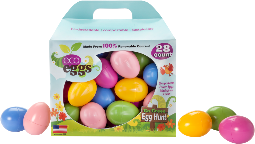 4 28-count Boxes Of Large Eggs - Plastic Easter Eggs - Eco Eggs Easter Eggs - 48 Count (1024x609), Png Download