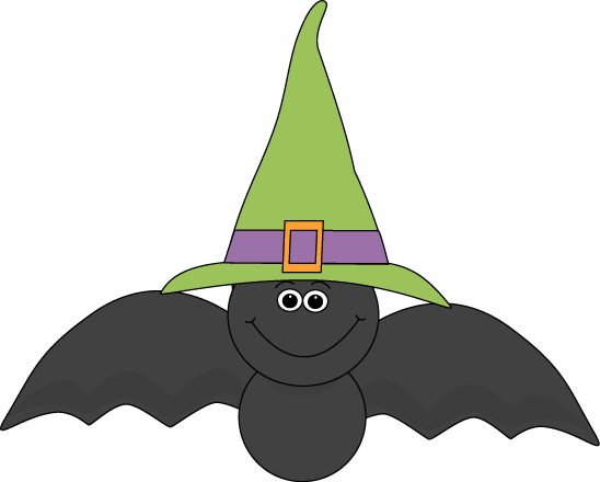 28 Collection Of Cute Halloween Bats Clipart - Bat With A Hat (548x440), Png Download