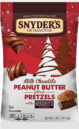 Milk Chocolate Peanut Butter Filled Pretzels - Snyders Pretzels, Peanut Butter Filled, Milk Chocolate (290x490), Png Download