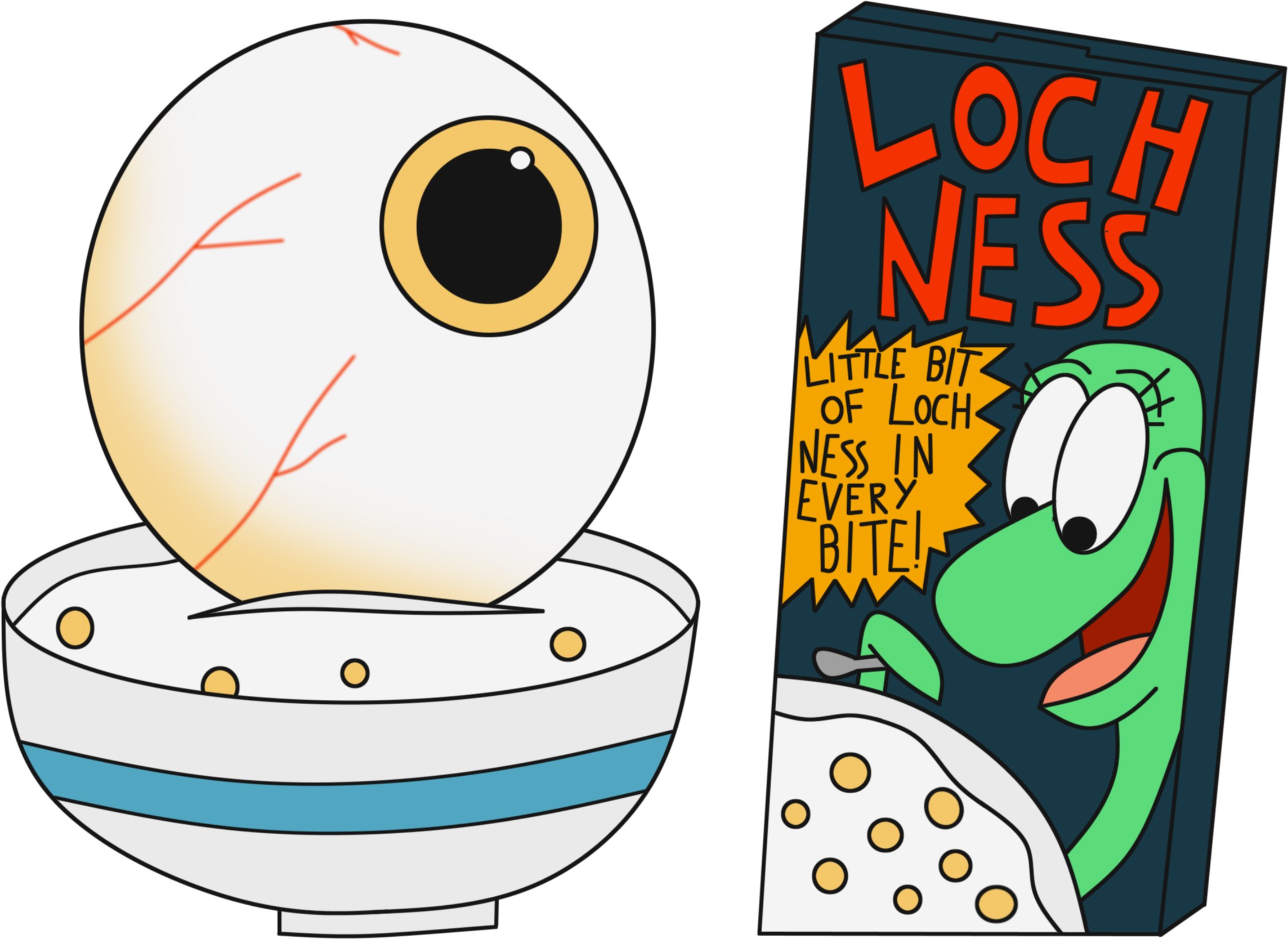 Dibujo De Monstruo Lago Ness (2651x2043), Png Download