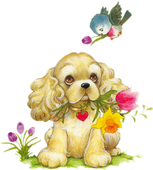 Cute Dog Png Download - Cocker Spaniel Clipart Cute (520x578), Png Download