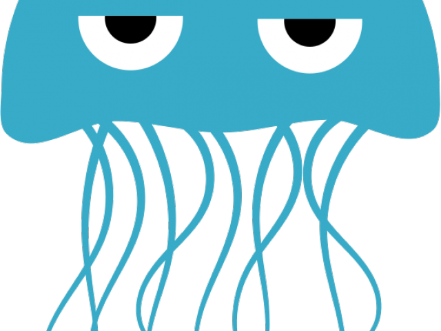 Sea Monster Clipart Jellyfish - Jellyfish Cartoon Png (640x480), Png Download