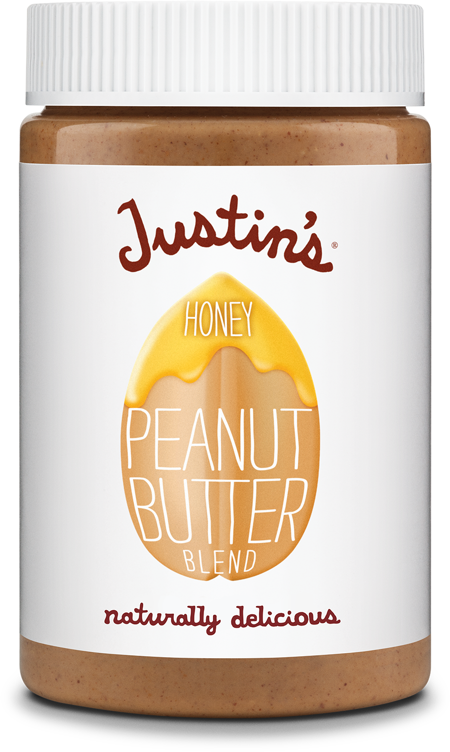 All Natural Honey Peanut Butter - Justin's Almond Butter, Honey, 16 Ounce (pack (1028x1640), Png Download