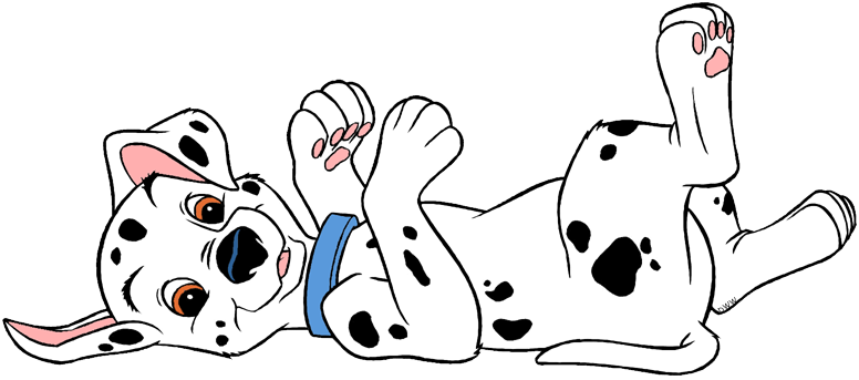 Dalmation Clipart Cute Puppy - Borders And Frames Disney (776x343), Png Download