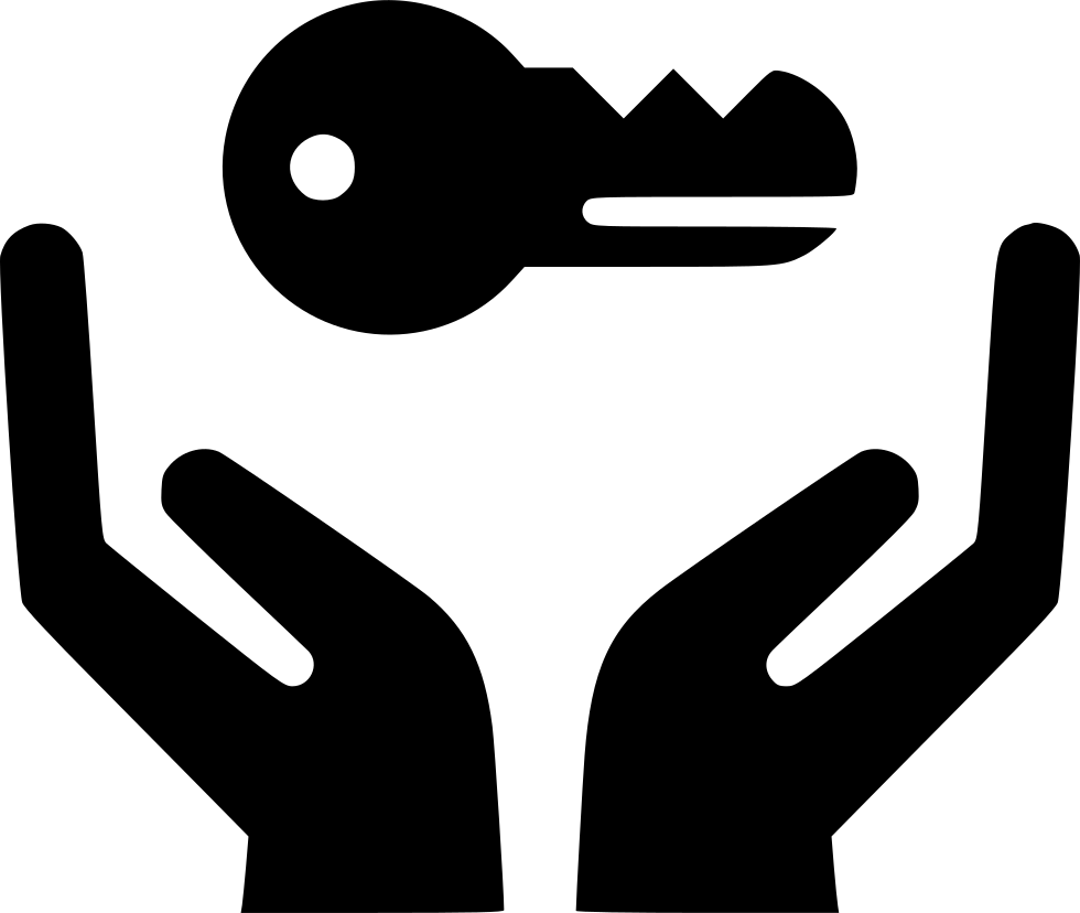 Hands Holding Key - Icon (980x828), Png Download