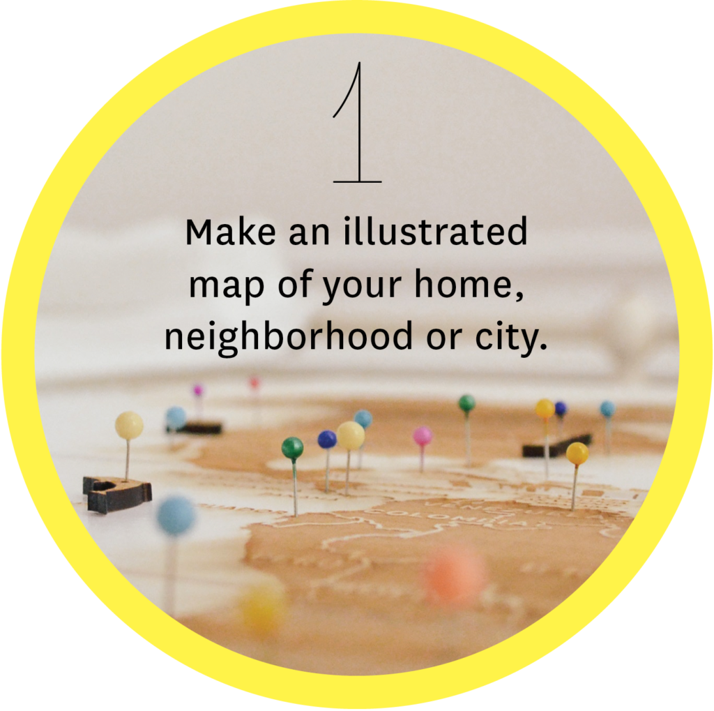 Geography Art Prompts - Map (1024x1019), Png Download