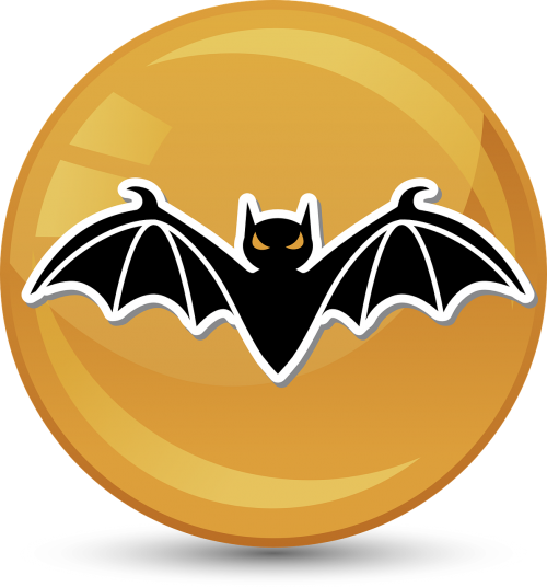 Halloween Bat Illustration On Yellow Wine Stopper (500x536), Png Download